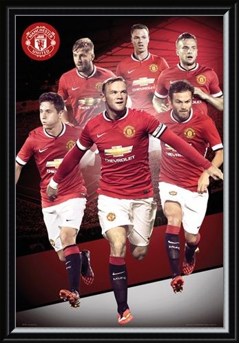 Framed Framed Manchester United Star Players 2014/15 - Manchester United Football Club
