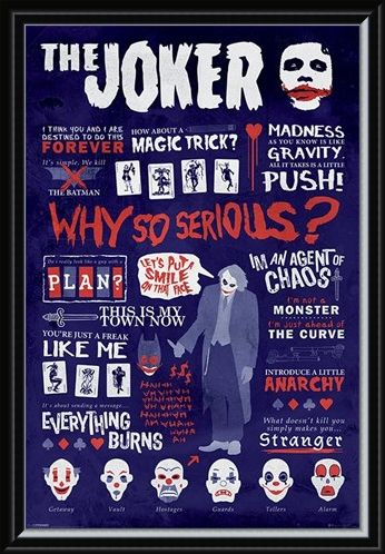 Framed Framed Joker Quotographic - Why So Serious?