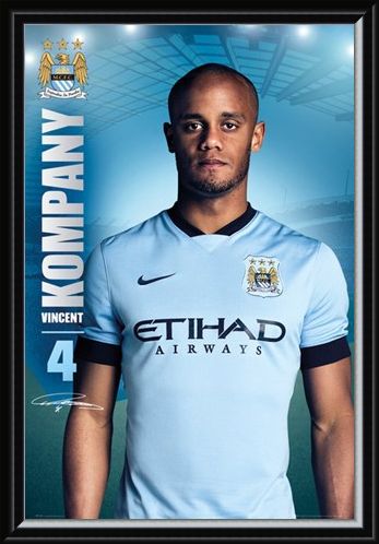 Framed Framed Vincent Kompany - Manchester City Football Club
