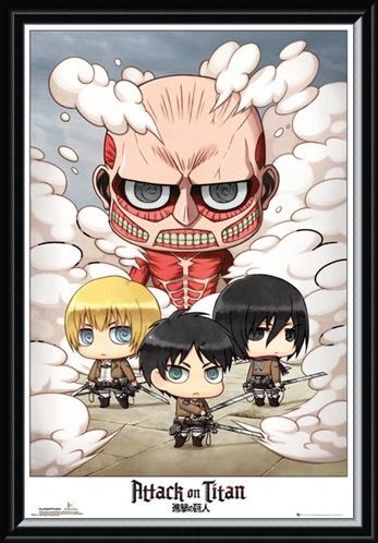 Framed Framed Chibi Group - Attack On Titan