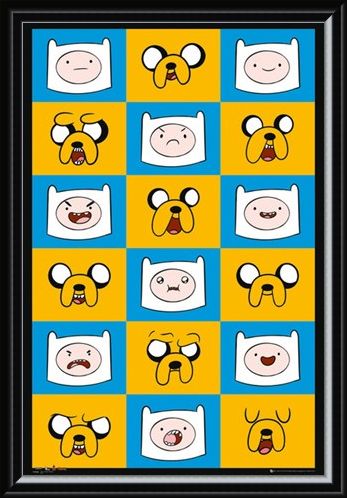 Framed Framed Finn & Jake Funny Faces - Adventure Time