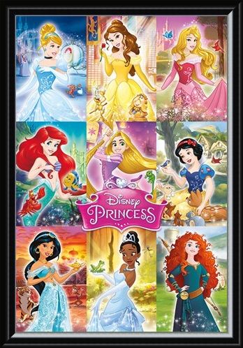 Framed Framed Princess Collage - Disney Princess