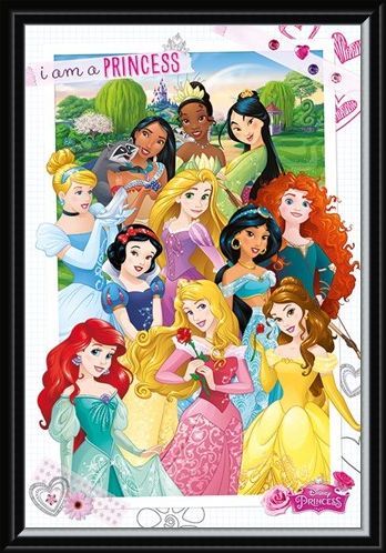 Framed Framed I Am A Princess - Disney Princess