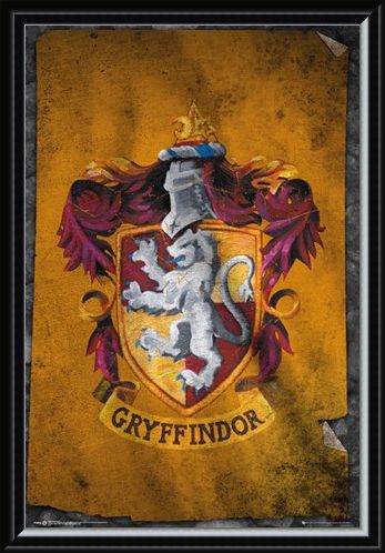 Framed Framed Gryffindor Flag - Harry Potter