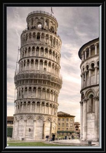 Framed Framed Italy's Finest - The Leaning Tower Of Pisa