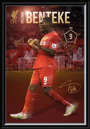 Framed Framed Christian Benteke 2015/16 - Liverpool Football Club