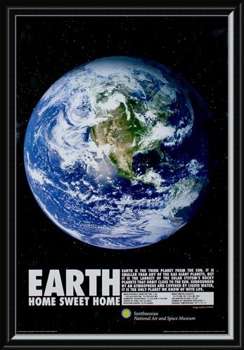 Framed Framed Home Sweet Home - Planet Earth