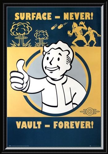 Framed Framed Vault Forever Poster - Fallout 4