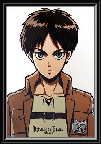 Framed Framed Eren Portrait - Attack on Titan