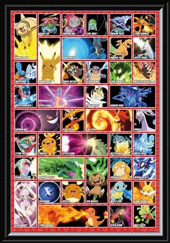 Framed Framed Character Moves - Pokemon