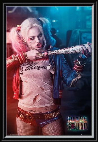 Framed Framed Harley Quinn - Baseball Gun - Suicide Squad