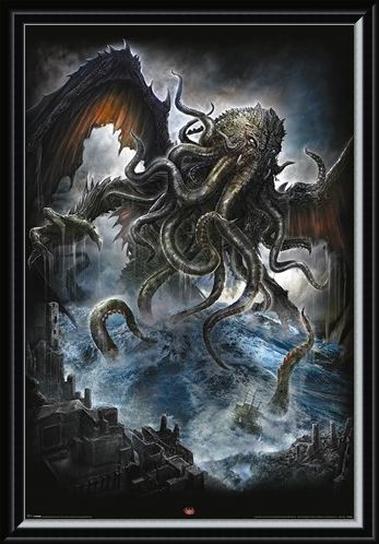 Framed Framed Spiral Cthulhu - Mythical Monster