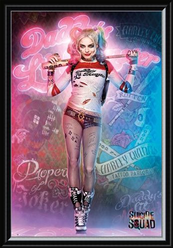 Framed Framed Harley Quinn In Neon - Suicide Squad