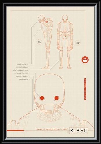 Framed Framed K-2S0 Plans - Star Wars Rogue One