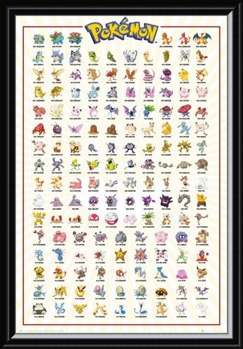 Framed Framed Original 151 - Pokemon Kanto
