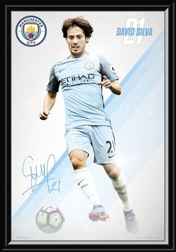 Framed Framed David Silva 16/17 - Manchester City
