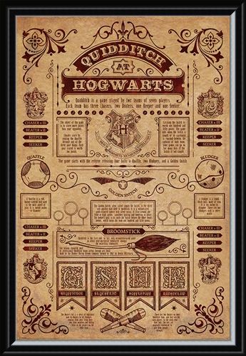 Framed Framed Quidditch At Hogwarts - Harry Potter