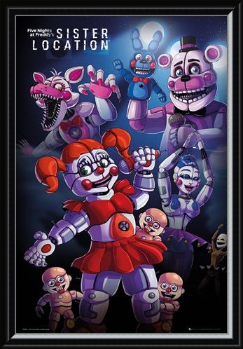 Framed Framed Sister Location - Five Nights At Freddy's