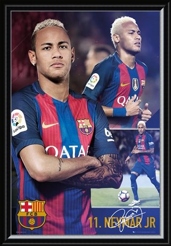 Framed Framed Neymar Jr - Barcelona Football Club