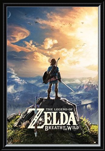Framed Framed Sunset Over Hyrule - The Legend Of Zelda: Breath Of The Wild