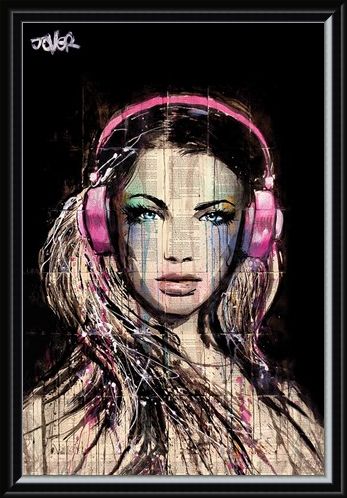 Framed Framed DJ Girl - Loui Jover