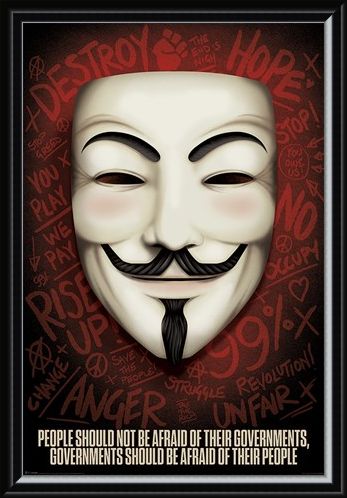 Framed Framed Governments Should Be Afraid Of Their People - V for Vendetta