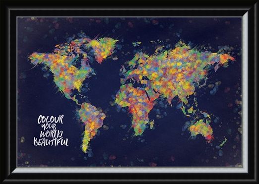Framed Framed Colour Your World Beautiful - Atlas