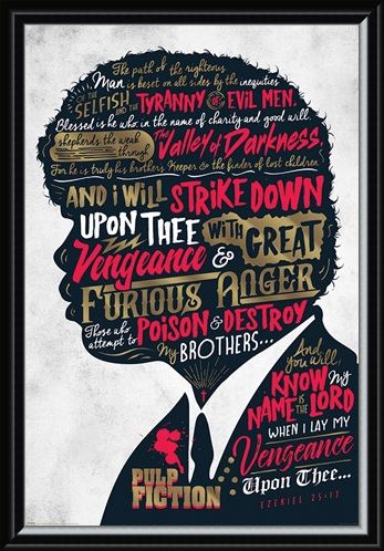 Framed Framed Ezekiel 25:17 - Pulp Fiction