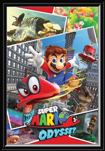 Framed Framed Odyssey Collage - Super Mario
