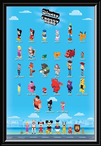 Framed Framed Crossy Characters - Disney Crossy Road
