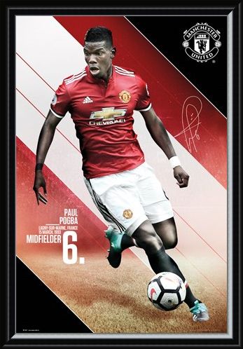 Framed Framed Pogba 17-18 - Manchester United