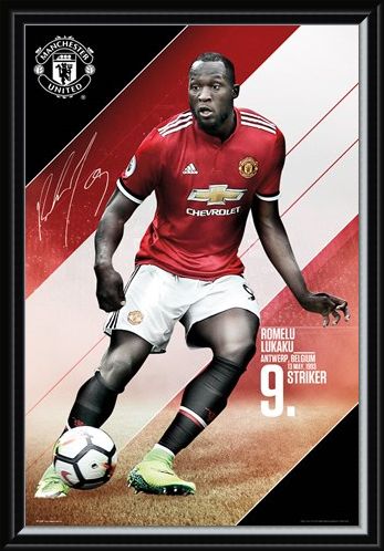 Framed Framed Manchester United 17-18 - Romelu Lukaku