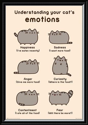 Framed Framed Cats Emotions - Pusheen
