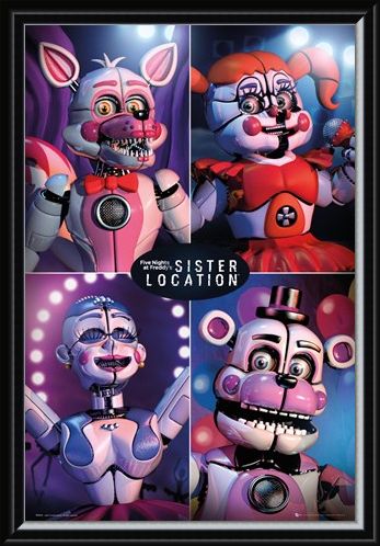 Framed Framed Sister Location Quad - Five Nights at Freddy's