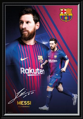 Framed Framed Messi Collage 17-18 - Barcelona