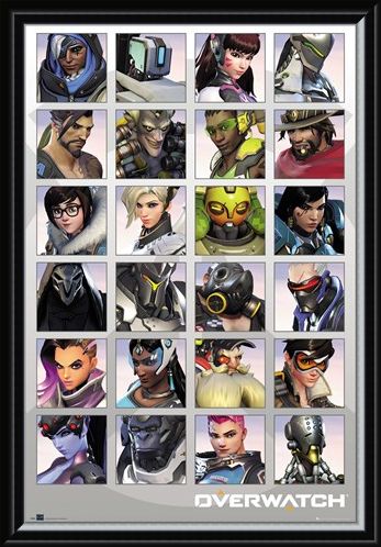Framed Framed Character Portraits - Overwatch