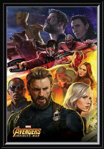 Framed Framed Infinity War Captain America - Avengers