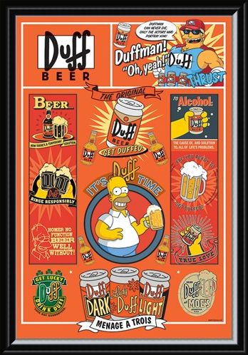 Framed Framed Duff - The Simpsons
