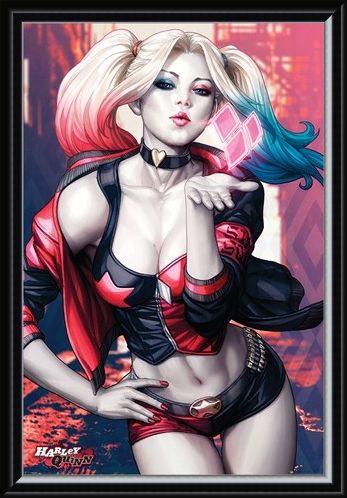 Framed Framed Harley Quinn Kiss - Batman