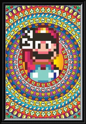 Framed Framed Power Ups - Super Mario
