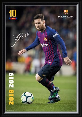 Framed Framed Messi 18-19 - Barcelona FC