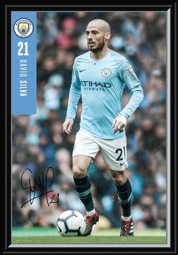 Framed Framed Silva 18-19 - Manchester City