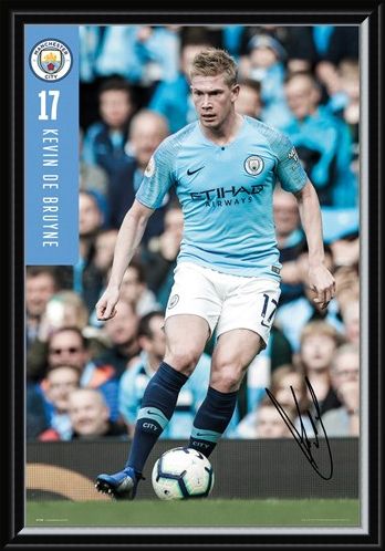 Framed Framed De Bruyne 18-19 - Manchester City