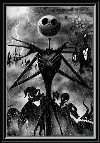 Framed Framed Stormy Night - Nightmare Before Christmas
