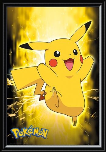 Framed Framed Pikachu Neon - Pokemon