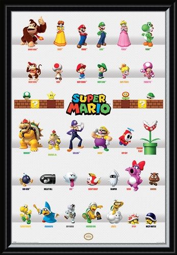 Framed Framed Character Parade - Super Mario