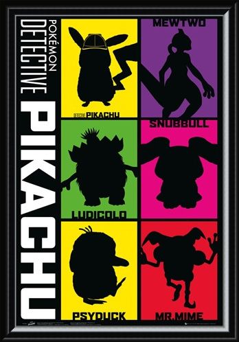 Framed Framed Silhouette - Detective Pikachu