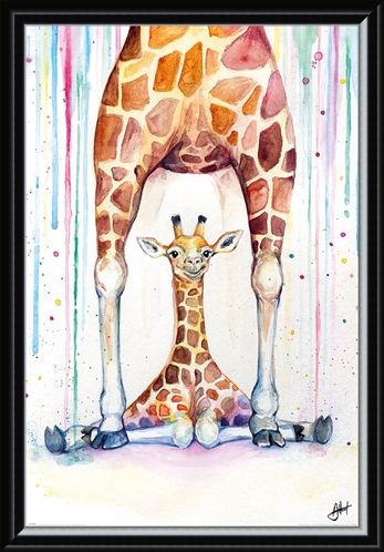 Framed Framed Gorgeous Giraffes - Marc Allante