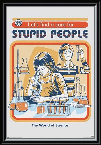 Framed Framed Let's Find A Cure For Stupid People - Steven Rhodes