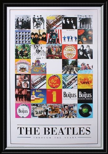 Framed Framed Album Cover Montage - The Beatles